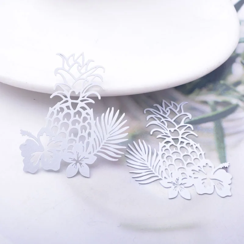 30 Stück AB6742 41*35mm Messing-Laserschnitt Hibiskus-Anhänger Ananas-Anhänger DIY Schmuck Ohrring-Herstellung – Detail 5