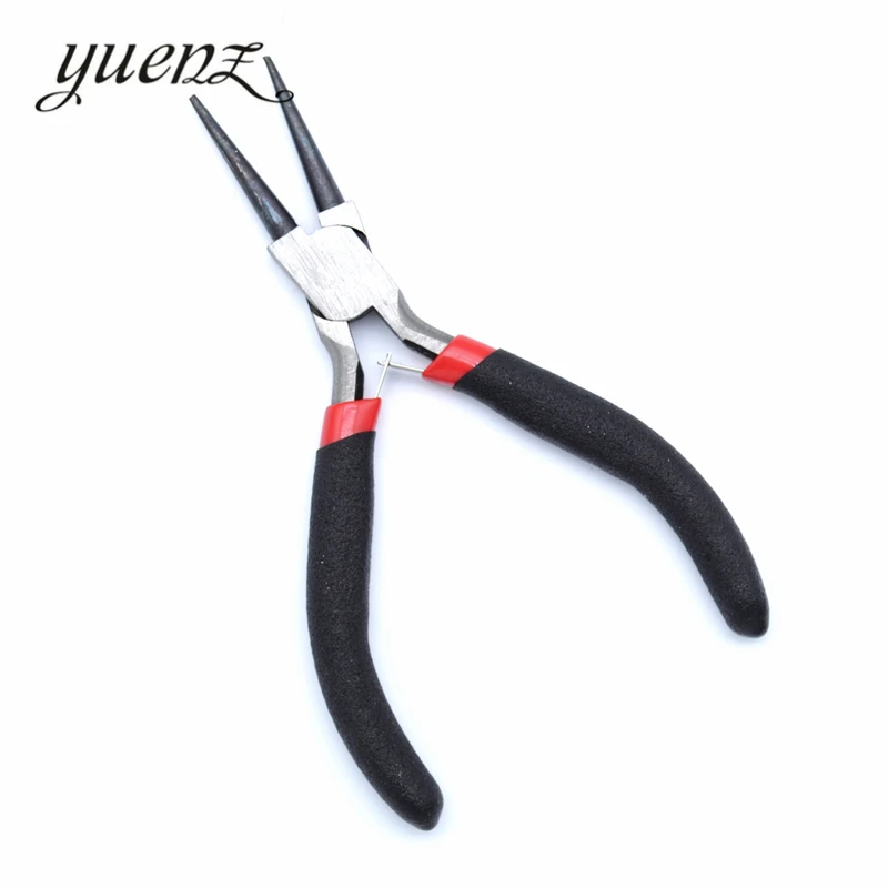 1 Pcs Stainless Steel Needle Nose Pliers Jewelry Making Hand Tool Black 12.5cm X1