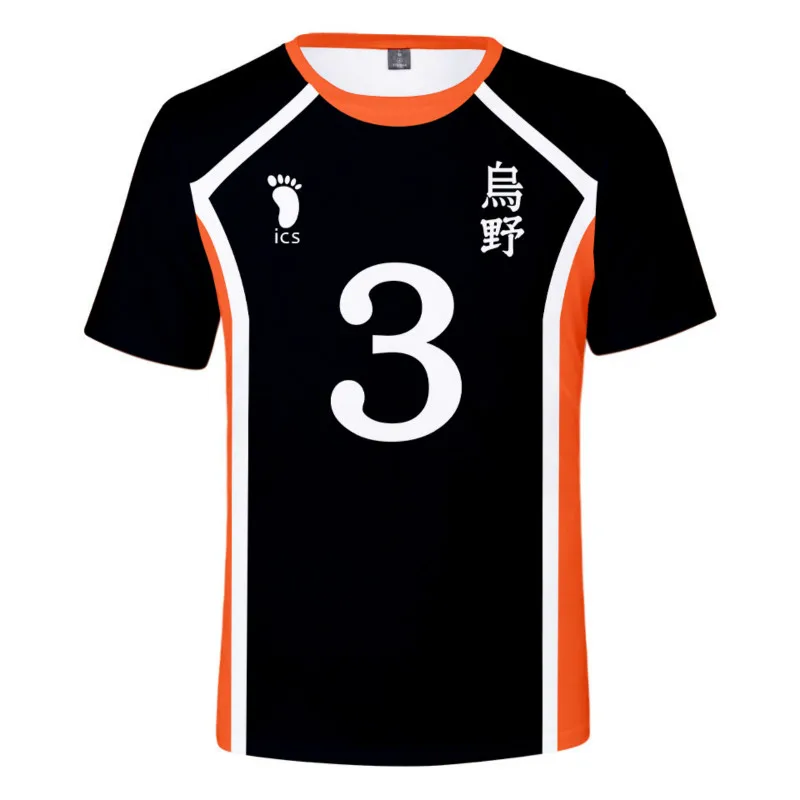 Summer New Hinata Shoyo Shadow Mountain Tobio T-shirts Cosplay Costume Karasuno Club Volleyball Adult Men Kids Top 2021 Anime