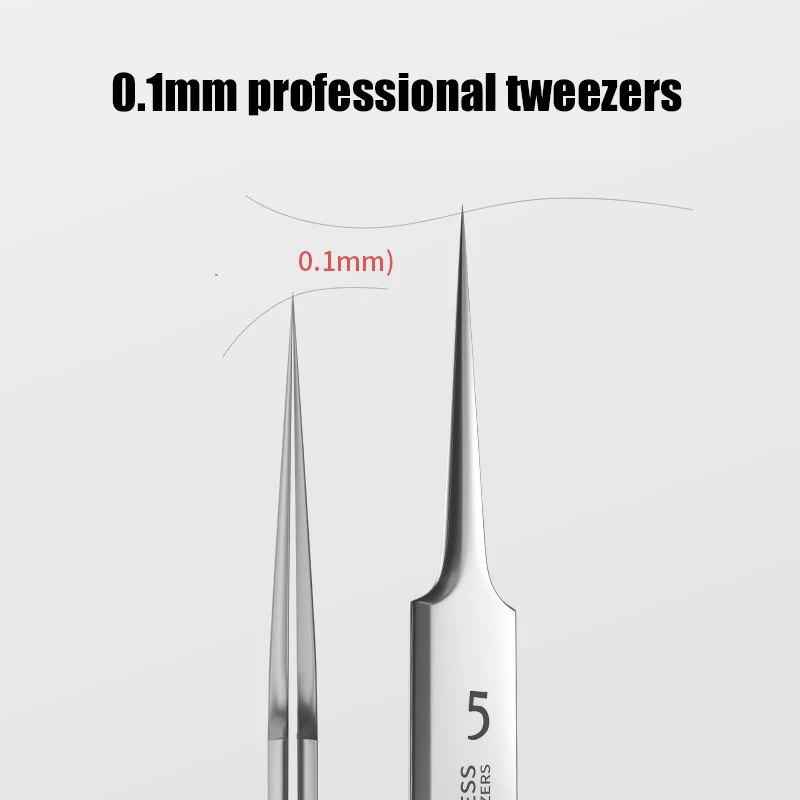 German Ultra-fine No. 5 Cell Pimples Blackhead Clip Tweezers Beauty Salon Special Scraping & Closing Artifact Acne Needle Tool