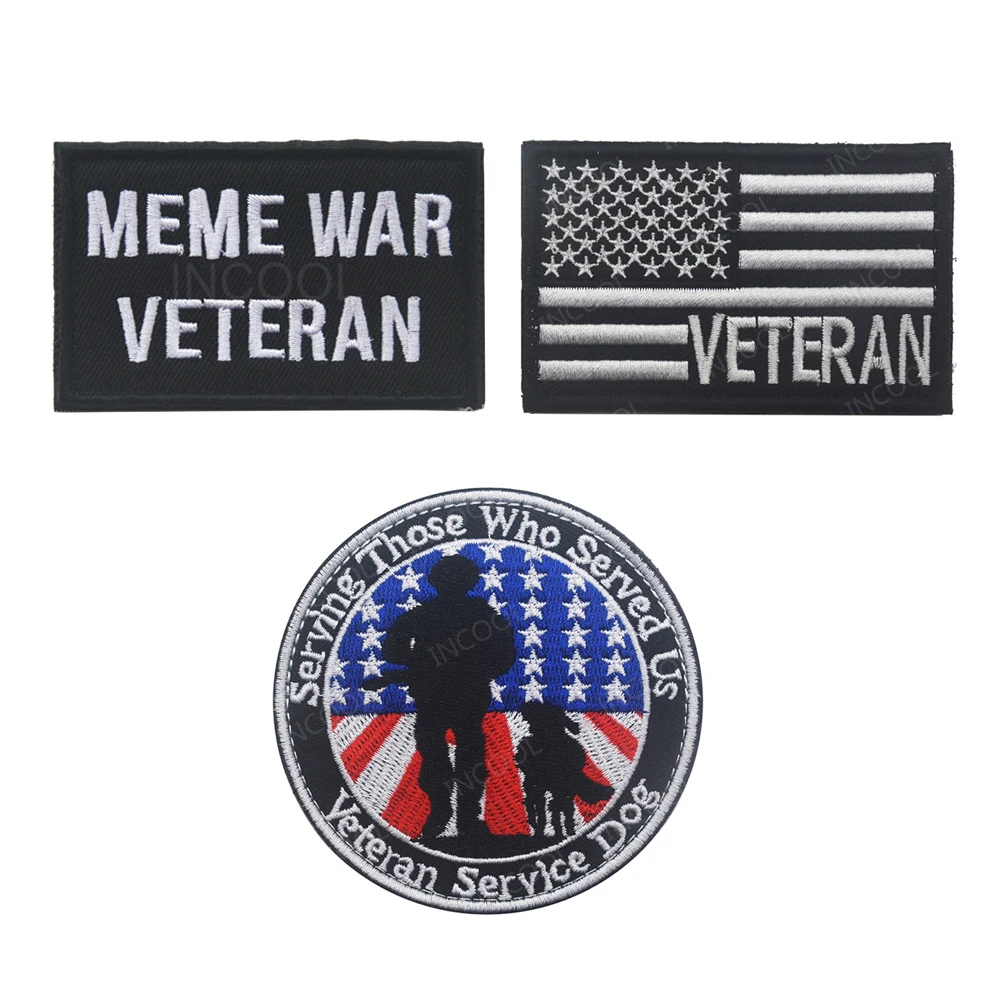 Embroidered Patch Meme War Veteran Patch Embroidery Patches For Jackets Jeans Backpack Cap