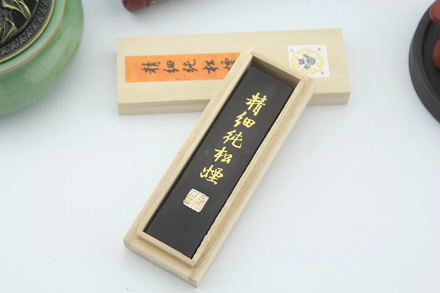 62g Fine Pure Pine Soot InkStick Ink Stick HuKaiWen Brush Water Ink Calligraphy Painting Sumi-E Sumi  Grinding Ink Block