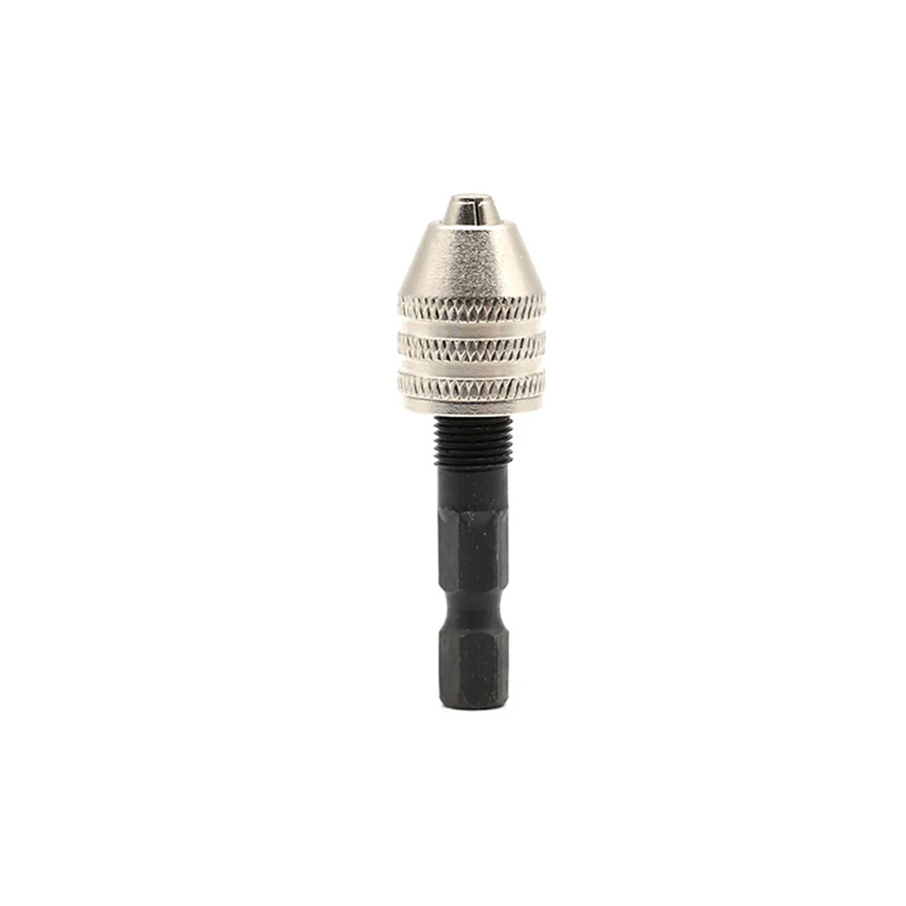 0.3-3.2mm Mini Keyless Three-jaw Drill Chuck Screwdriver Adapter 1/4 Hexagon Shank Chuck Power Tool Accessories