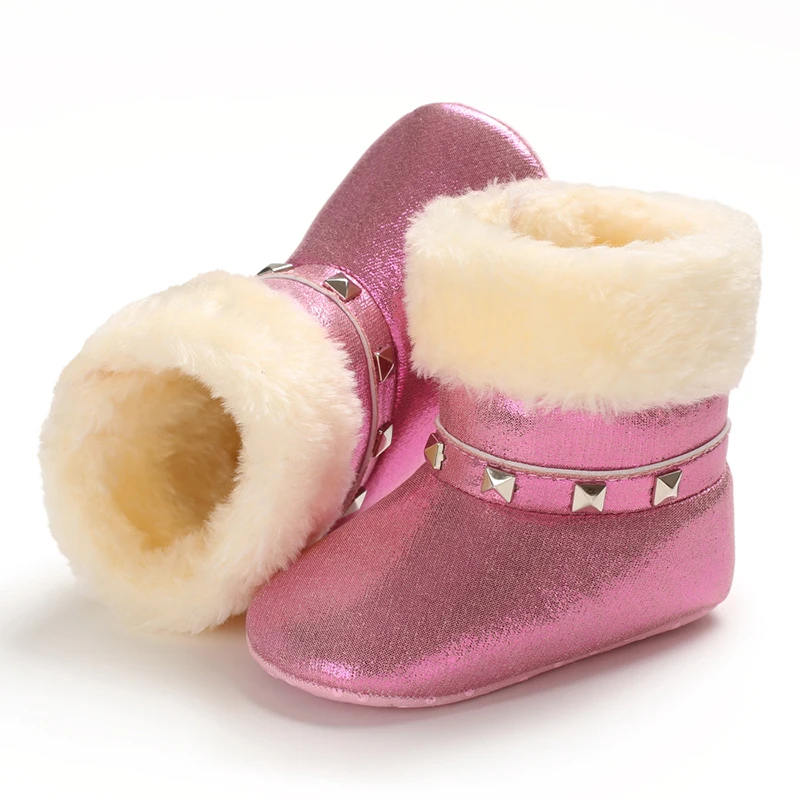 Botas de neve para bebês de 0 a 18 meses, botas quentes com sola macia, sapatos para primeiros passos, meninos e meninas, sapatos infantis para crianças pequenas