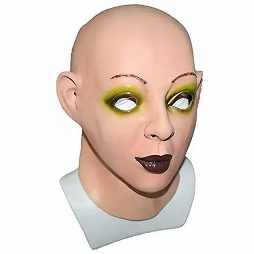 Realistic Female Bald Head Human Face Mask Latex Masks Woman Sissy Self-design