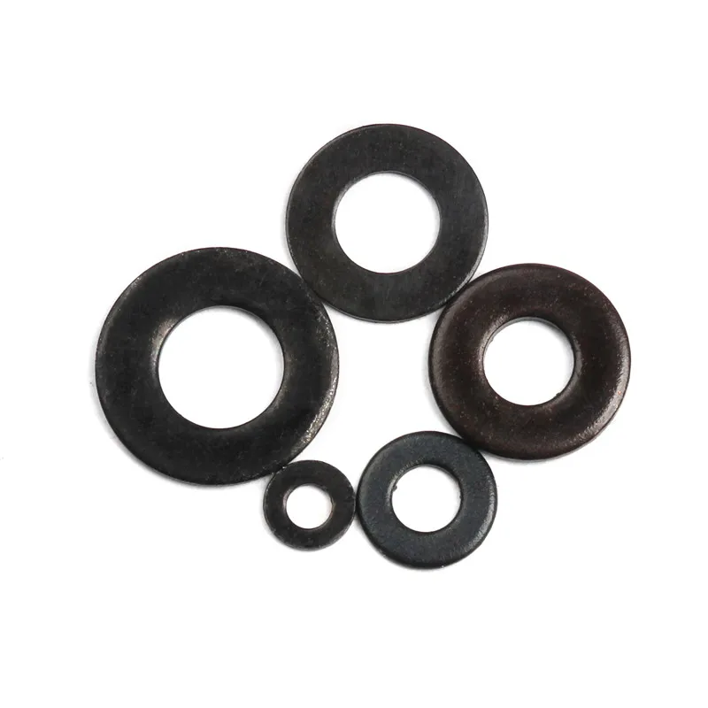 100Pcs M2/M3/M4/M5/M6/M8 Carbon Staal Platte Machine Washer Plain Black wasmachine Universial Platte Pakkingen