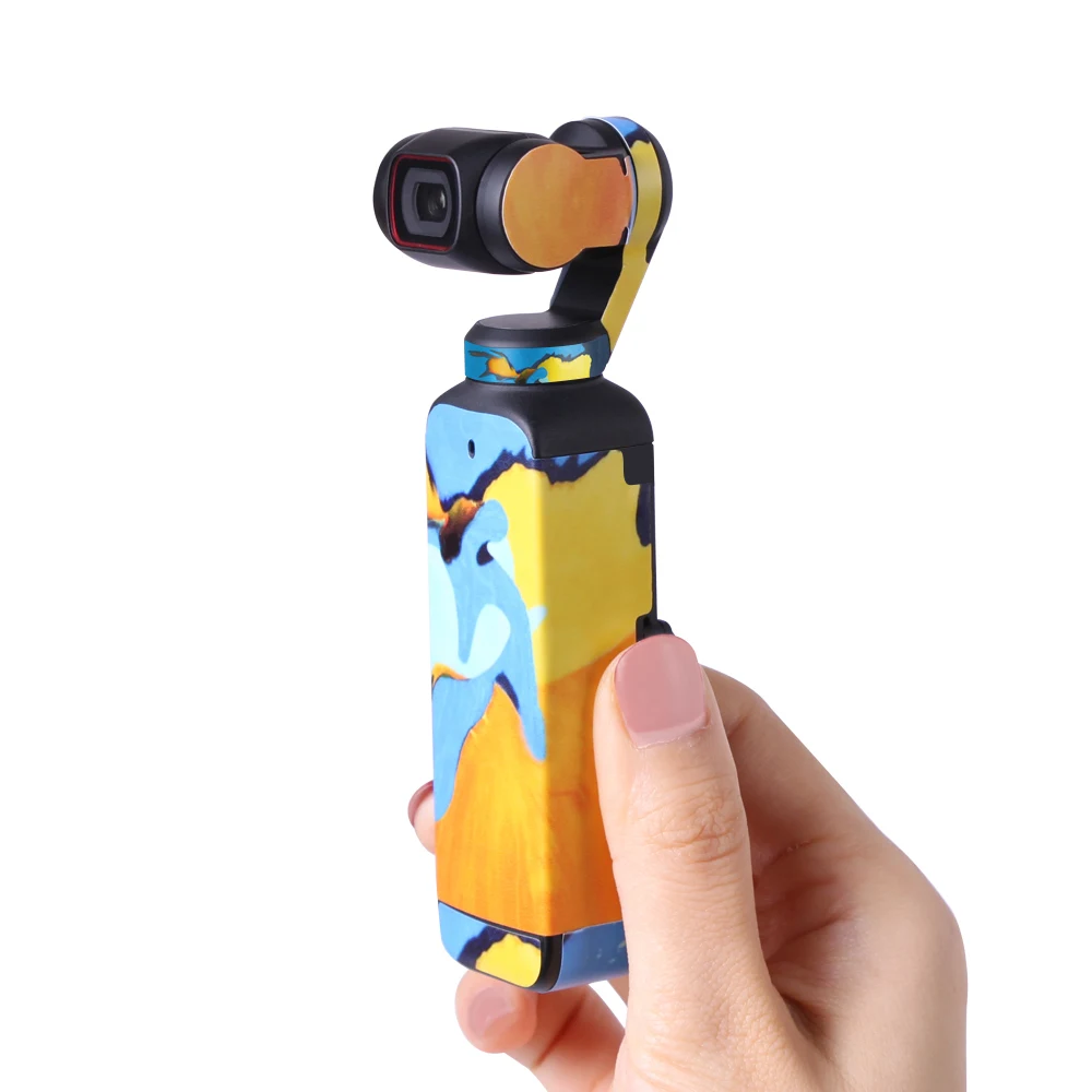 Scratch-proof Pocket 2 PVC Stickers Gimbal Protective Skin Decals for DJI OSMO Pocket 2 Accessories Multiple Colors Optional