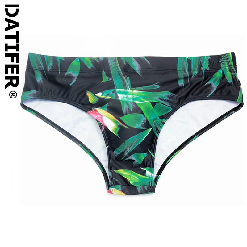 Datifer 2024 Summer Swimming Shorts Men Sexy Low Male Swim Brief Sportive Beachwear Shorts Removetable Pad Swimsuit