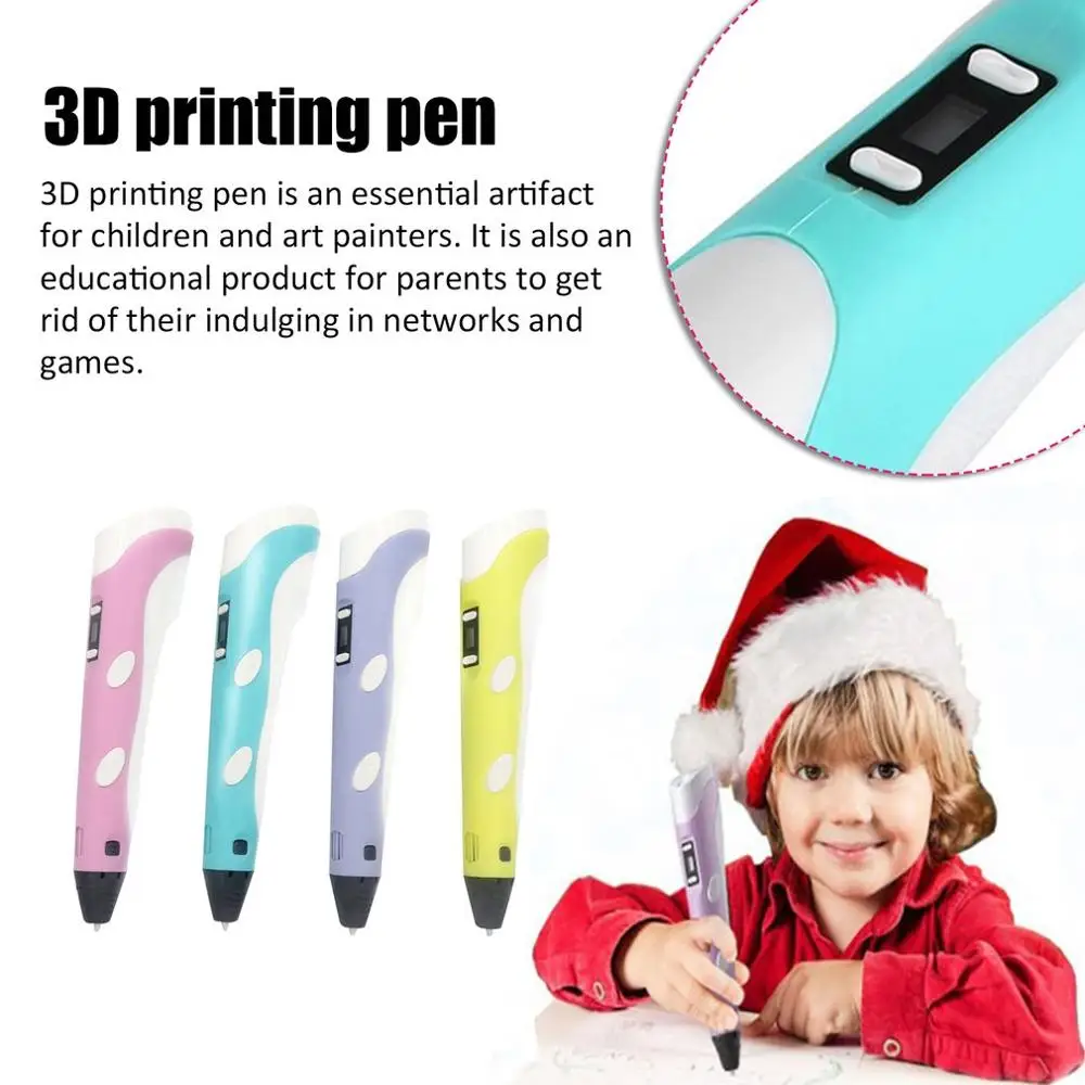 ثلاثية الأبعاد القلم DIY بها بنفسك 18 ألوان طابعة ثلاثية الأبعاد القلم قلم رسم s ثلاثية الأبعاد الطباعة أفضل للأطفال مع خيط ABS هدية عيد ميلاد قلم رسم