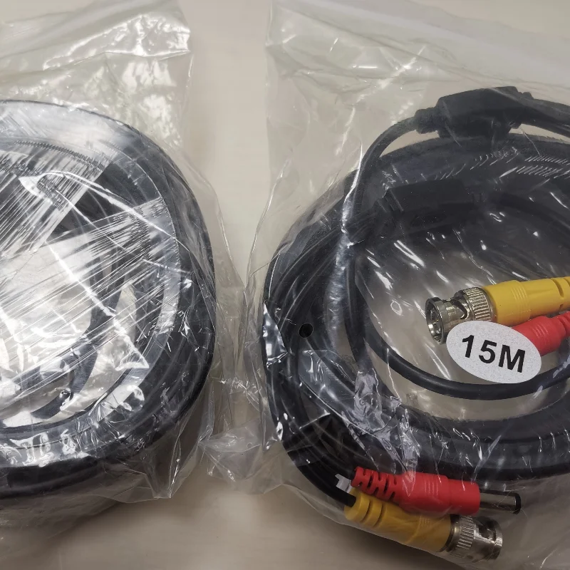 15 M Audio Video Power Kamera Kabel 15 m 12V DC BNC RCA CCTV Kabel 1 stücke freies verschiffen CCTV DC Power Verlängerung Kabel 15 Meter