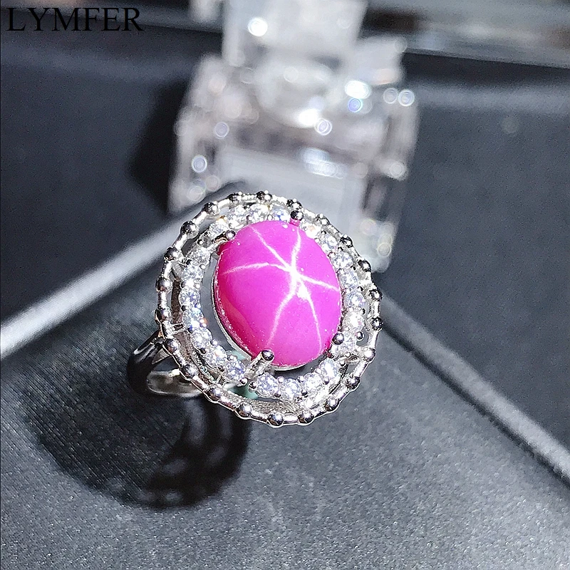 Star Ruby Ring Star Line beautiful lady 925 silver ring special promotion