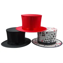 Magic Folding Spring Hat,Top Hat Magic Triks,Magician,Appearing/Vanishing Products,Props Gimmick,Accessories,Stage,Comedy