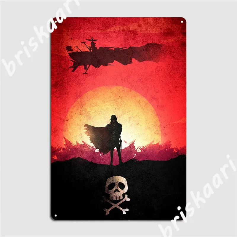 Captain Harlock Metal Plaque Poster Cinema Garage Decoration Cinema Kitchen Printing Tin Sign Poster