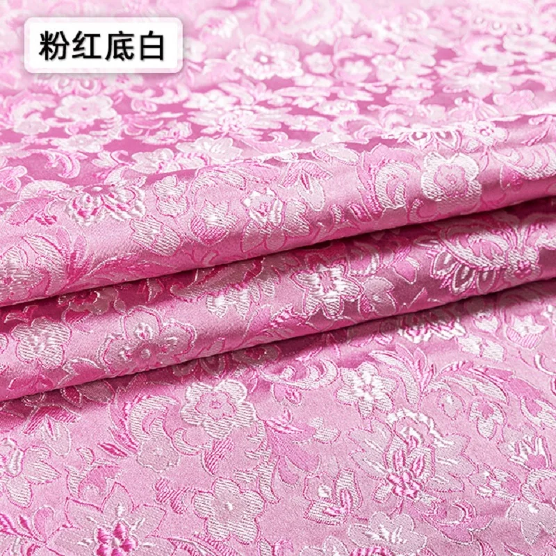 Satin Jacquard Pattern Fabrics Imitation silk Brocade Sewing Cheongsam Kimono Dress Patchwork Designer Material