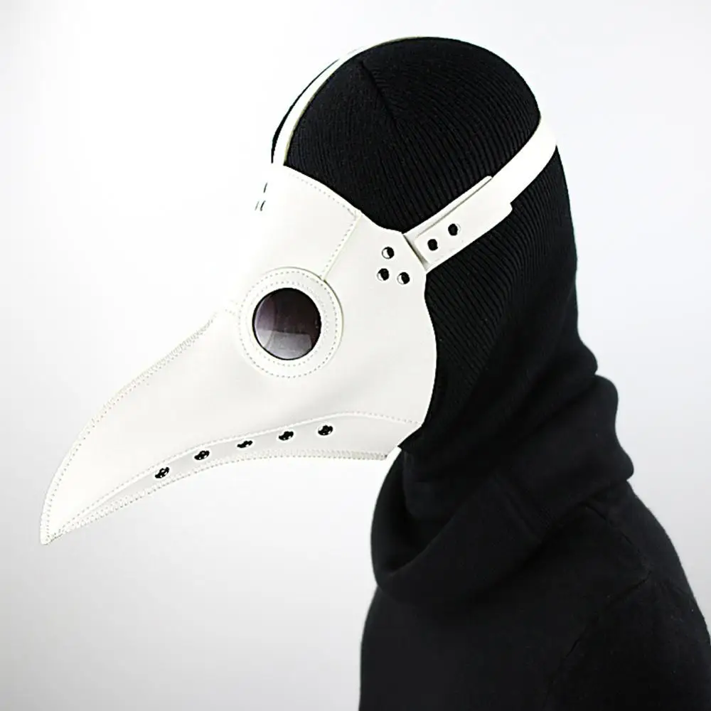 PU Steampunk Bird Plague Doctor Mask naso lungo becco maschera maschere Cosplay retrò Party Carnival Costume puntelli accessori