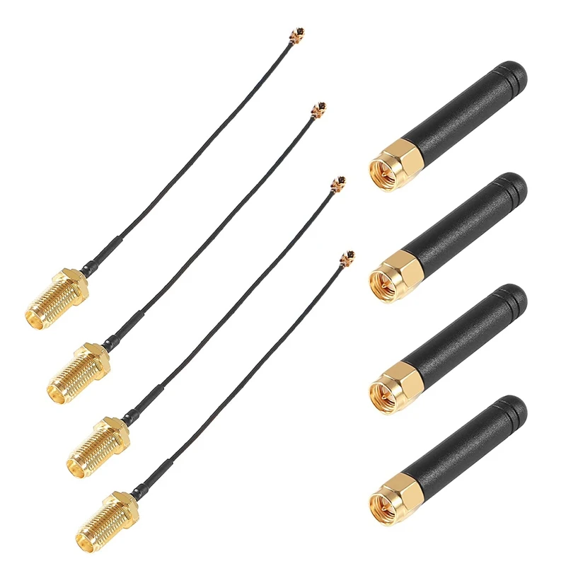 

4Pcs 915MHz LoRa Antenna U.FL IPEX to SMA Connector Pigtail 2dBi for ESP32 Lora OLED Board IOT