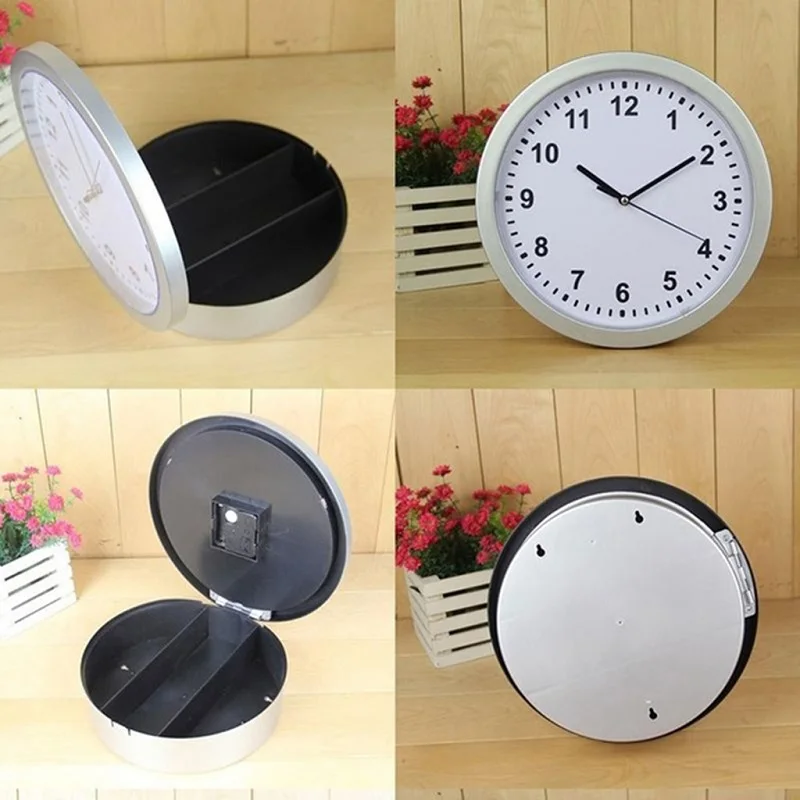 Creative Novelty Wall Clock Money Jewellery Storage Container Mechanical Storage Box Clock ABS  Cash Safe Box Household