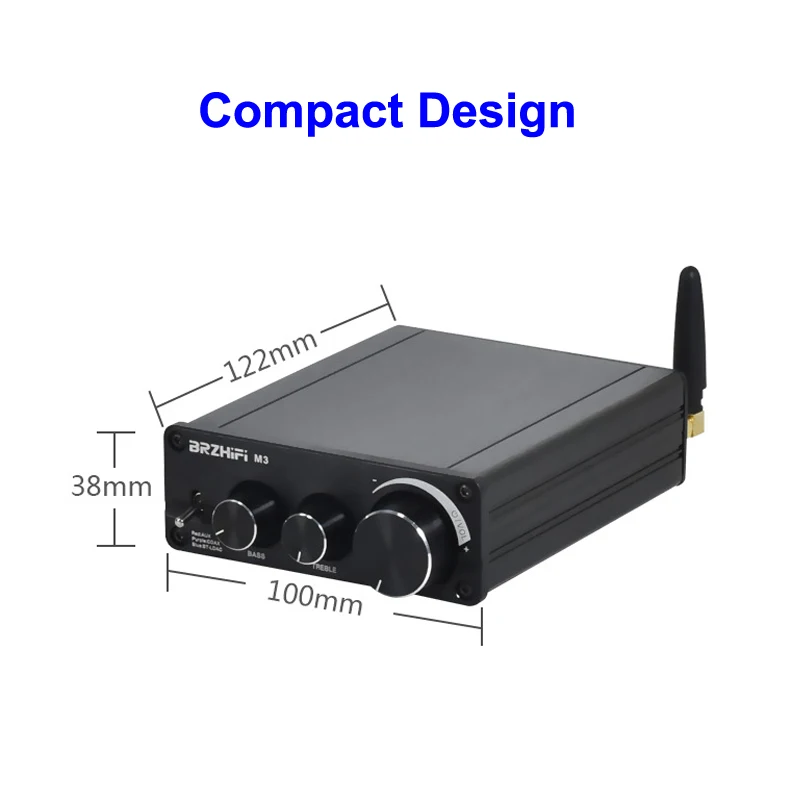 2*80 واط بلوتوث 5.0 LDAC QCC5125 إنفينيون MA12070 الصوت الرقمي الطاقة أمبير 2.0/2.1 مضخم للصوت HiFi مكبر صوت استيريو الفئة D Aux
