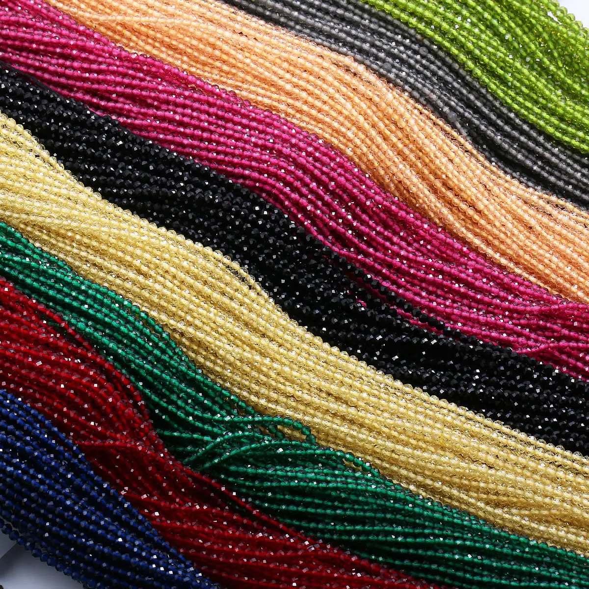 1Strand 2/3mm Natural Spinel Faceted Beads Round Loose Beads For DIY Jewelry Making Needlework Bracelet Necklace Accessories