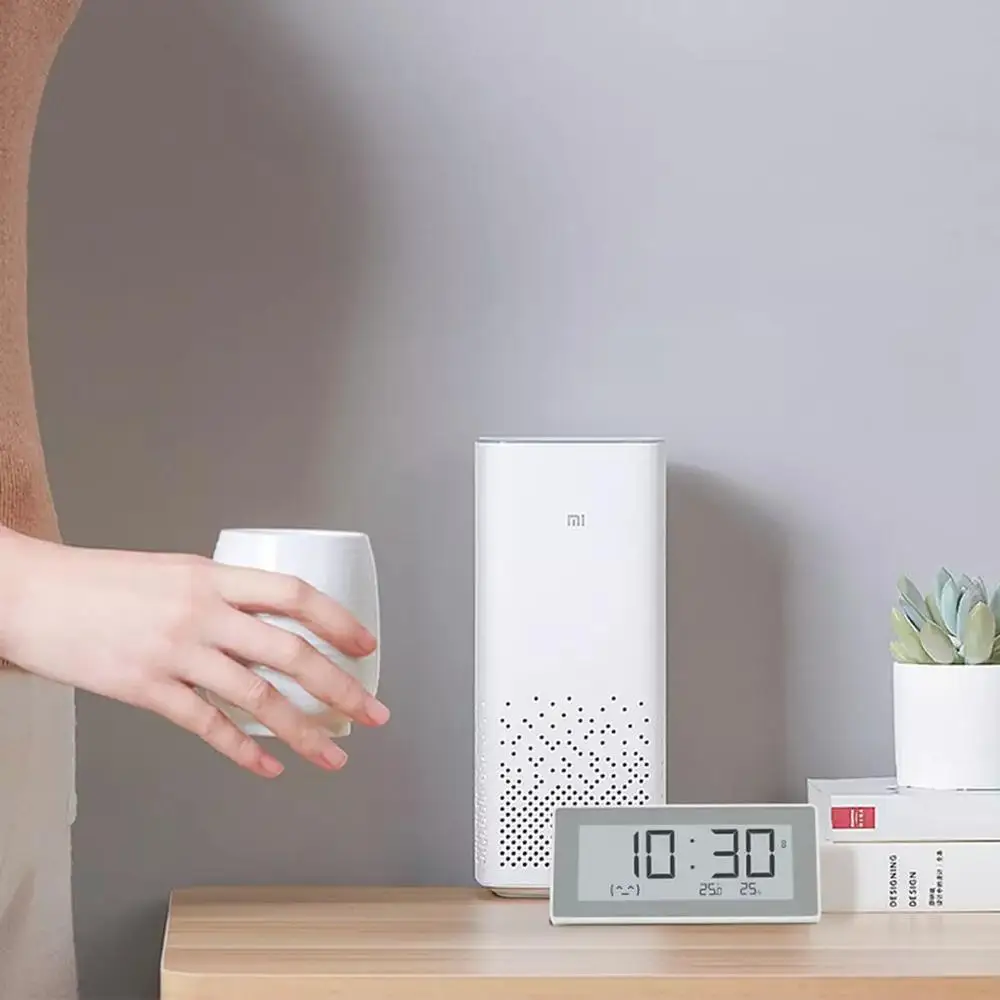 YOUPIN MiaoMiaoCe เครื่องวัดอุณหภูมิอุณหภูมิความชื้นเซนเซอร์สมาร์ท E-Link หมึกหน้าจอ LCD BT4.0 ดิจิตอลนาฬิกา Moisture Meter สต็อก