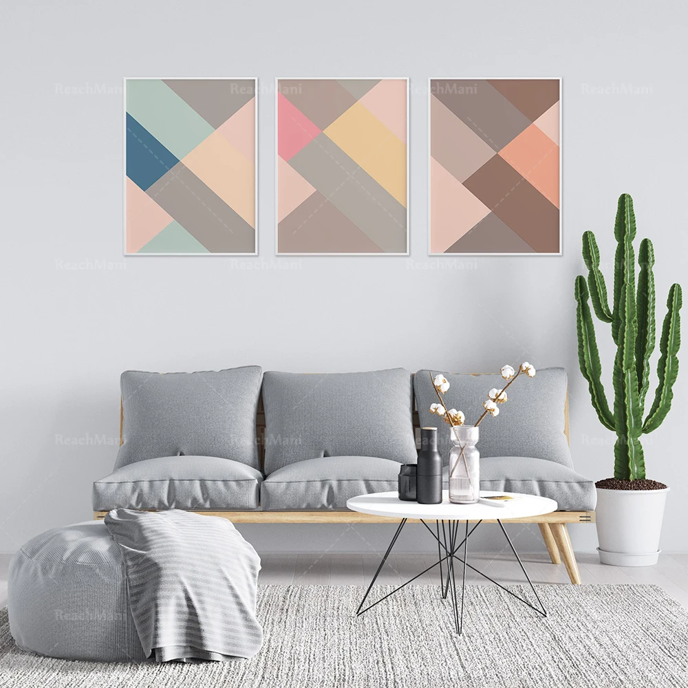 Gloomy Sunday Geometric Abstract Poster, Minimalist Art Canvas Painting Abstract Poster Print Wall Picture Living Room Decor