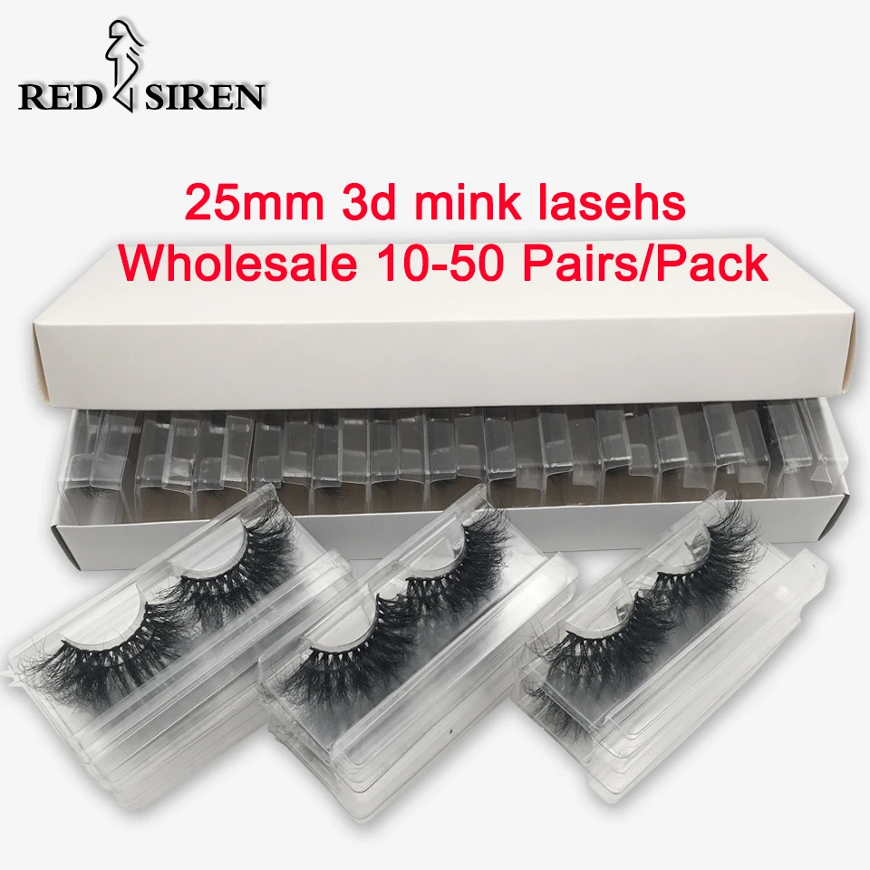 25mm Lashes Wholesale 5-50 Pairs / Lot Mink Eyelashes Dramatic Long Natural Lashes Full Strip Eyelash Make Up 3d Mink Lasehs