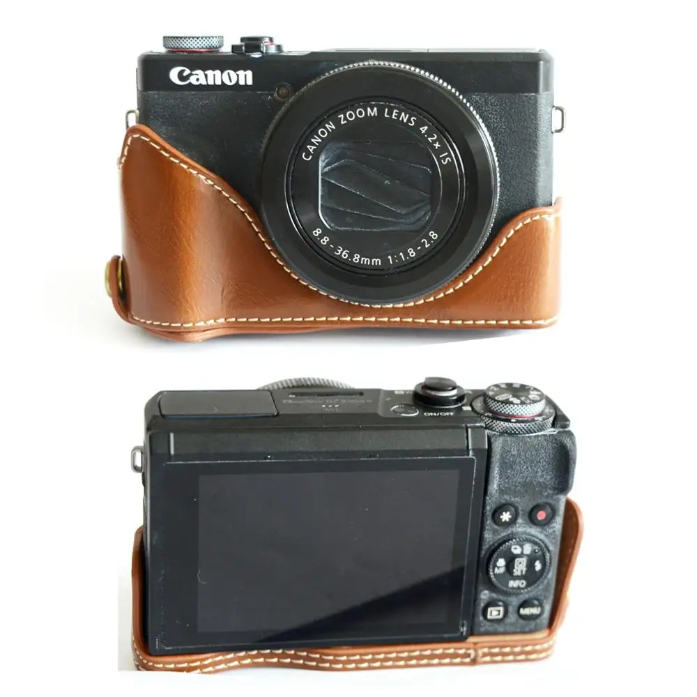 Точный полный корпус Fit pu кожаный чехол для цифровой камеры сумка крышка для Canon Powershot G7X Mark 3 mark iii G7X III G7X3 с ремешком