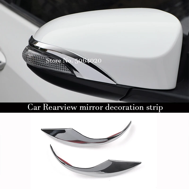 

ABS Chrome Car Rearview mirror decoration strip cover trim styling For Toyota Avensis 2015 2016 2017 2018 2019 accessories 2pcs