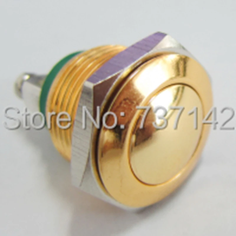 ELEWIND 16mm Screw terminal Momentary (1NO) Golden push button  (PM161B-10/G )