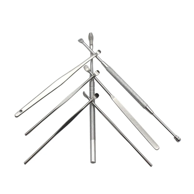 8Pcs Ear Pick Ear Wax Cleaning Tools Ear Spoon Remover Curette Kit With Storage Box 5 Kinds Of Handle Design