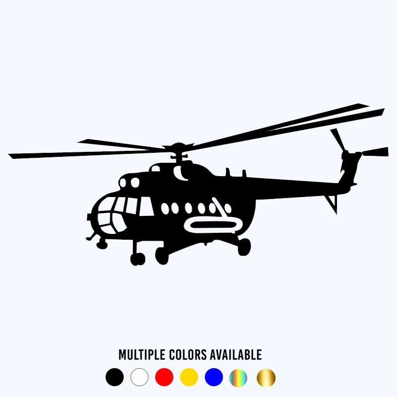 

CK2541# 23*10cm MI-8 helicopter car sticker vinyl decal white/black car auto stickers for car bumper window car decorations