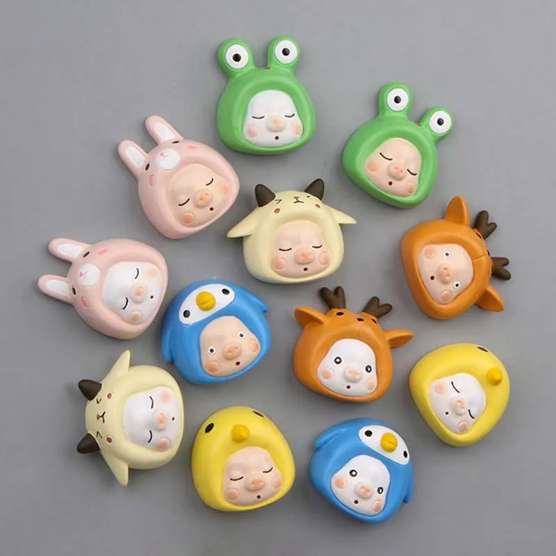 1pcs Cute Piggy Model Figures Toys Creative Pigs Animal Fridge Magnets Figurines Refrigerator Pastes Home Decor Kids Gifts