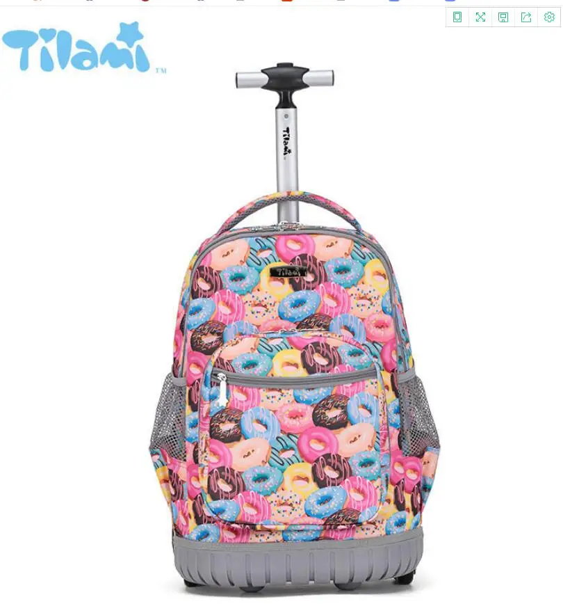 16 Inch School Rolling backpack School Trolley Bags travel trolley backpack for boys Children school wheeled backpack for girl