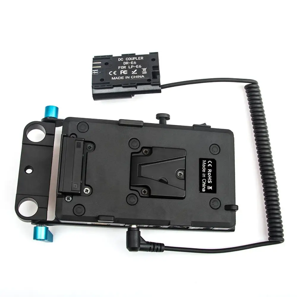 WY-VG1 Power Supply Systerm V Mount Plate Battery Plate Adapter Couple with LP-E6 for Broadcast SLR HD Camera