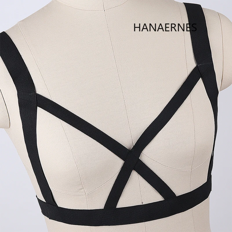 HANAERNES moda gotyckie ubrania elastyczność ciało kobiety Langerie Bondage spodnie Punk pas do pończoch wiszące uprząż kombinezon typu Bodycon