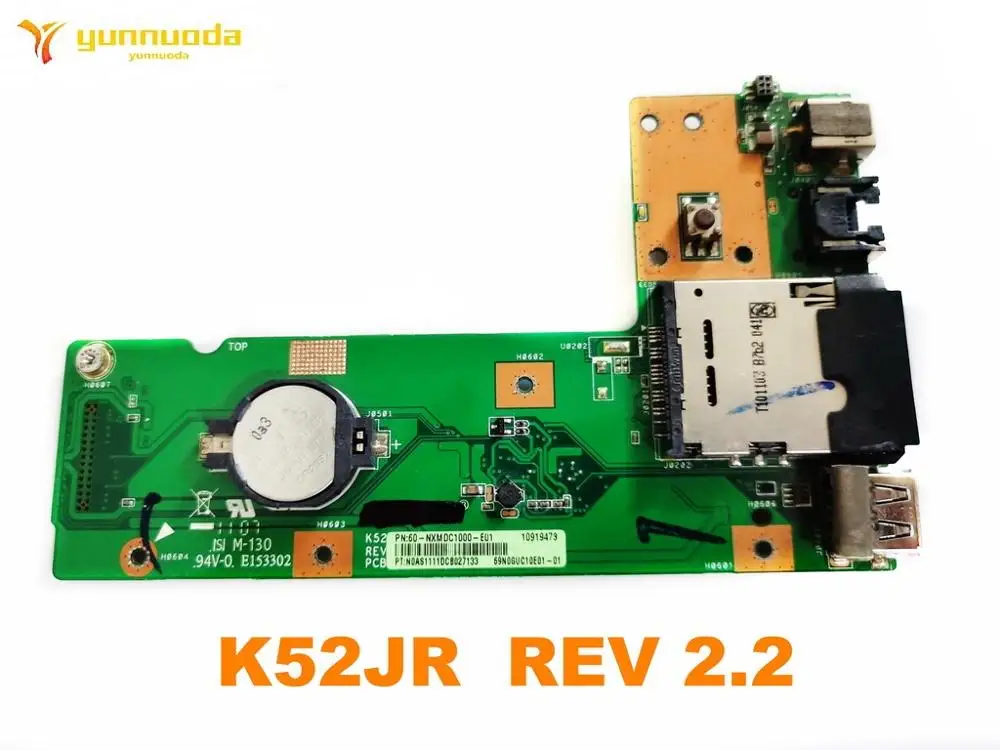 Original for ASUS K52JR  REV 2.2 USB DC Jack Board  tested good free shipping