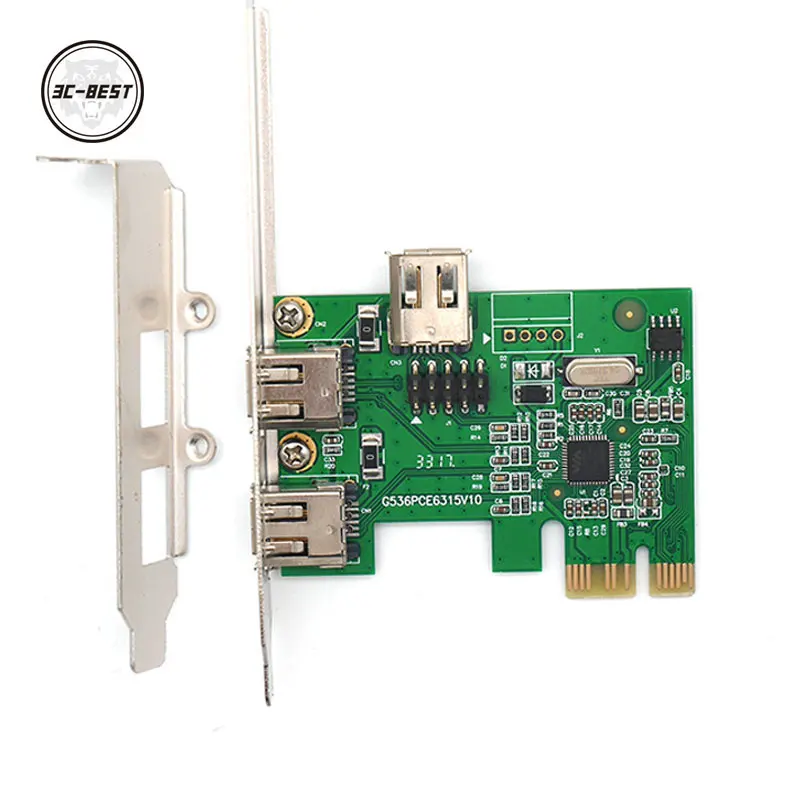 Computer motherboard PCIe to 1394A extension card 1394 acquisition card 400M firewire sound hd video card