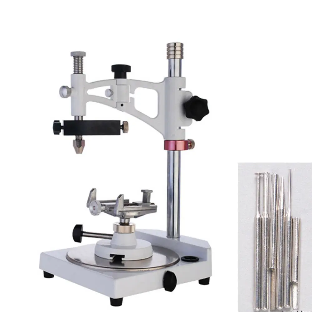 Dental Equipment Fully Ajustable Parallel Surveyor With 6pcs Attached Exchangeable Spindle Handpiece Holder Machine