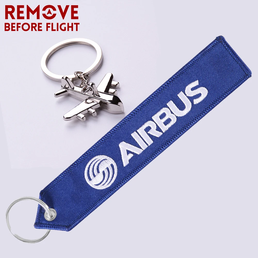 2 PCS Fashion Airbus Aviation Keychain for Cars Cool Polit Key Fobs Key Chains Chaveiro Remove Before Flight A320 Boeing Key Tag