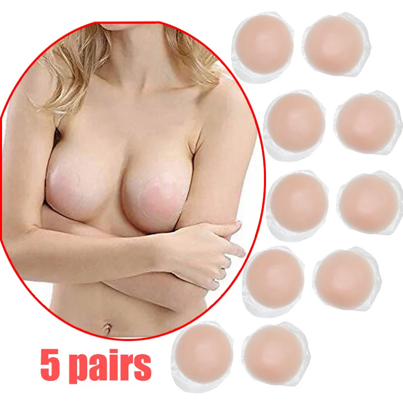 10x riutilizzabile Silicone petalo adesivo copricapezzoli invisibile reggiseno Pad Pasties nuovo autoadesivo capezzolo seno Pasties Cover # L35