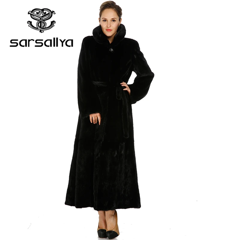 SARSALLYA 2020 New Mink Coats Women Natural Fur Coats Woman\'s Winter Jackets Real Fur Jacket