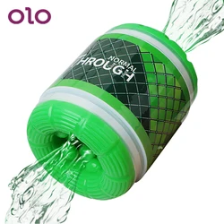 OLO Dual Channel Male Masturbator Blowjob Real Pussy Artificial Vagina TPE Masturbation Cup Sex Toys for Men Adult Products