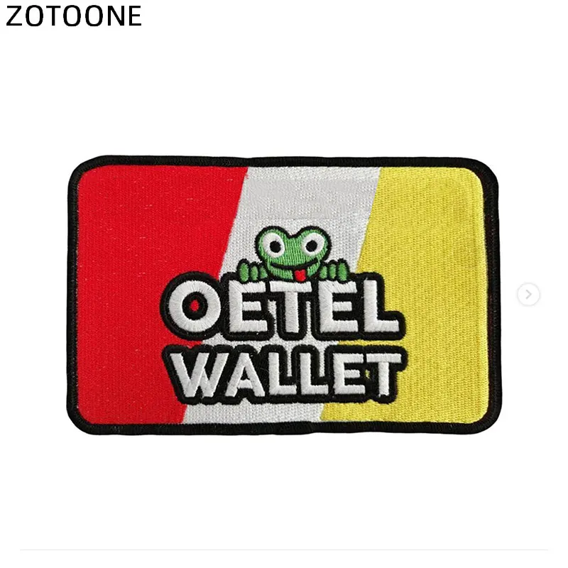 ZOTOONE Iron on Patches Oetel donk Embroidered Frog Carnival for Netherland Patches for Clothing Stripes Stickers DIY Badges H