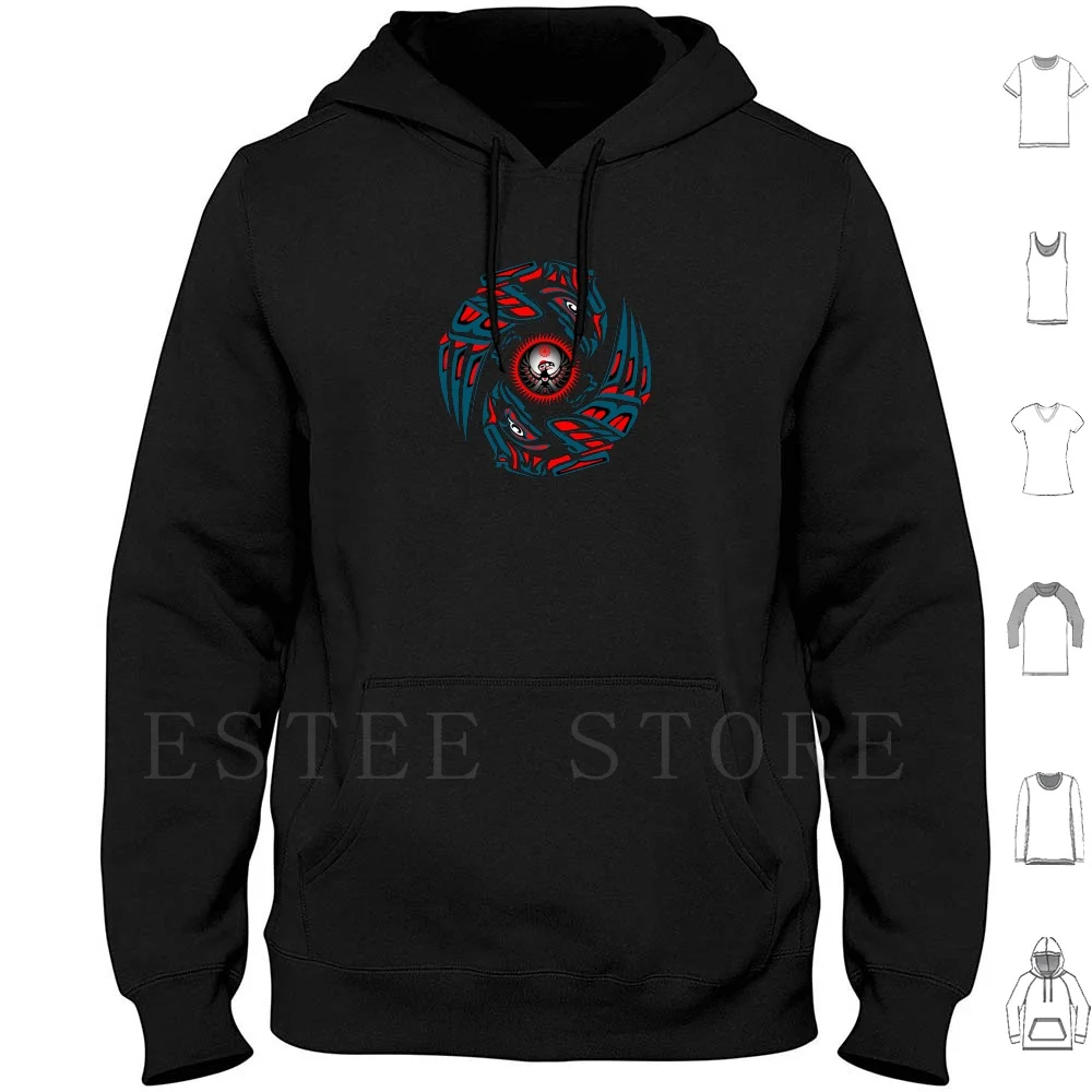 Eagle 7 Hoodies Long Sleeve Native Indian Indigenous Tribe Tribal American Hopi Zuni Navajo Southwest Inuit