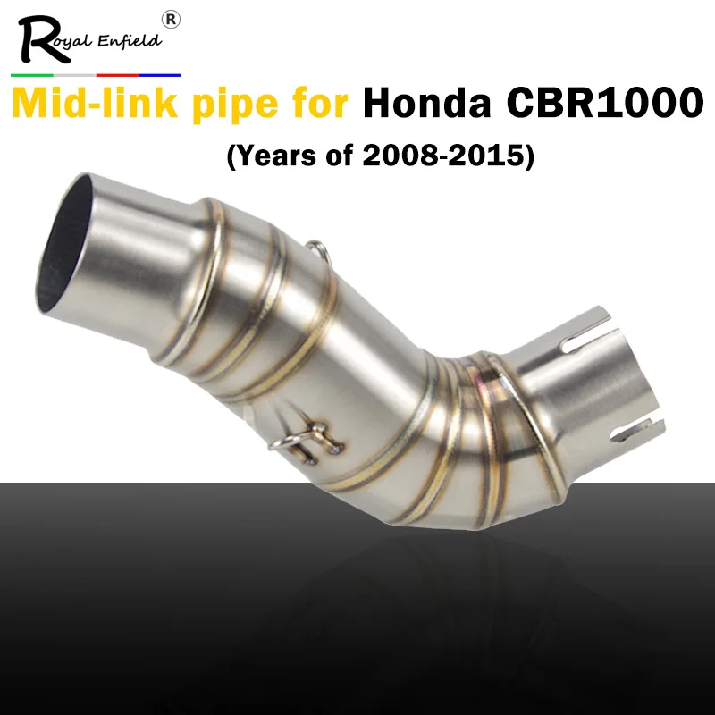 CBR1000 2008-2015 Slip-On Motorcycle Exhaust Muffler middle Link Pipe 60mm Adapter Pipe for Honda CBR1000 2008-2015