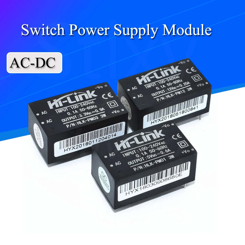 AC-DC 220 V do 5 V/3,3 V/12 V MINI moduł zasilania, inteligentny przełącznik domowy moduł zasilania HLK-PM01 HLK-PM03 HLK-PM12
