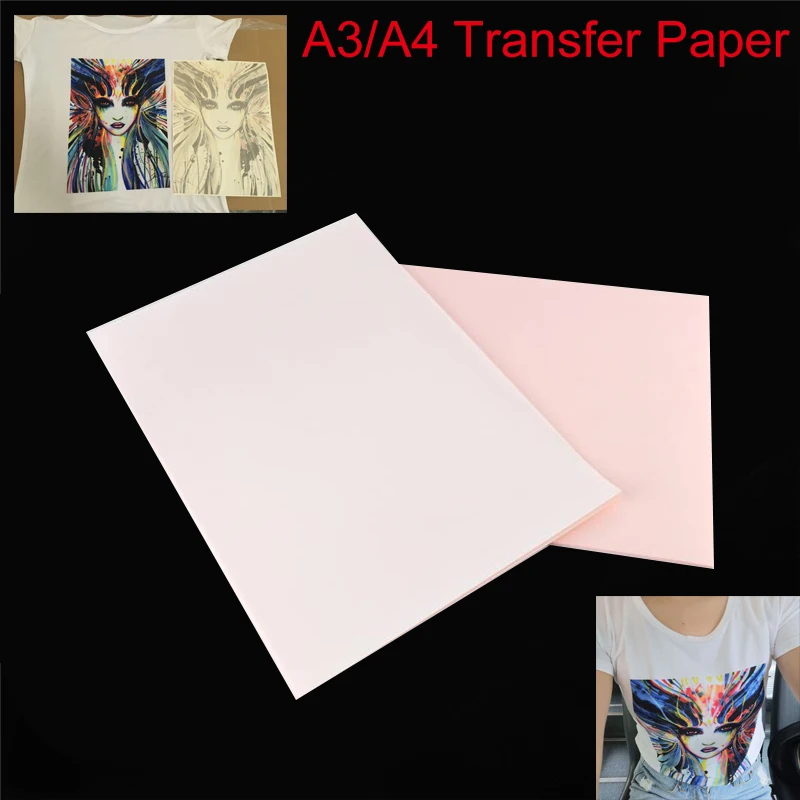 A4 Heat Transfer Paper Light Fabric Cloth Painting DIY T-Shirt for Coated Cups Metal Glass Colorful Rendition Iron-On Heat Press