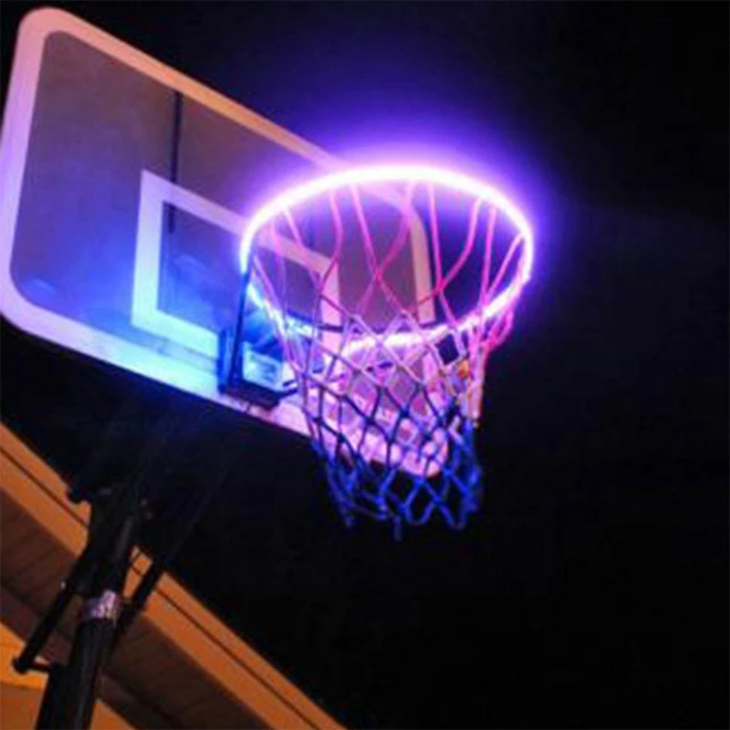 45LED Basket Hoop Solar Light Basketball Playing Led Night Strip Light Bar Basketball Rim Basketball Equitment Hoops Decor