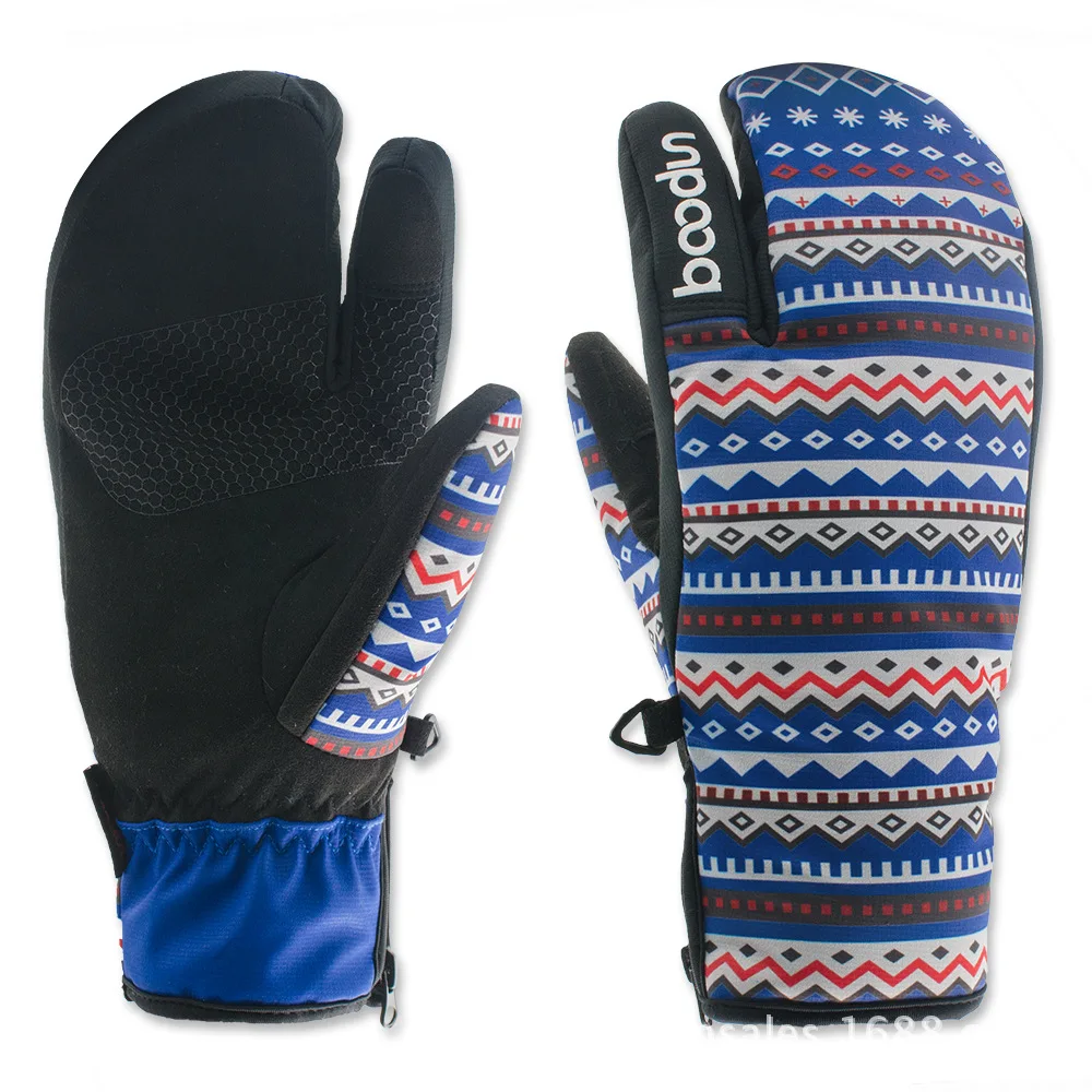 BOODUN New Winter Snowboard Gloves for Women Ski Gloves Windproof Waterproof Non-slip Skating Skiing Gloves Cotton Warm Mittens