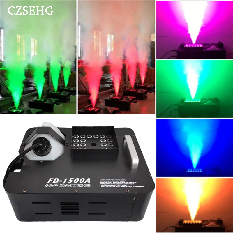 

1500W Smoke Machine RGB 3 in 1 DJ Disco 500W Wireless Remote Control Smoke Thrower Christmas Party Smoke Machine DJ Stage Effect